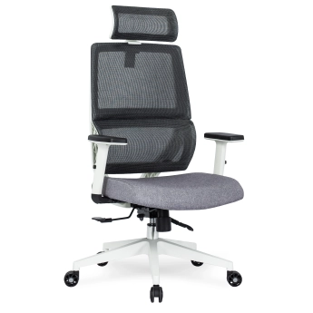 Fotel Biurowy Ergonomiczny Obrotowy NICKI Szary Nowoczesny