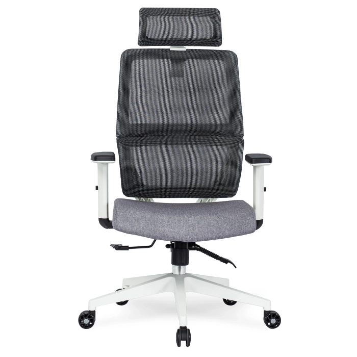Fotel Biurowy Ergonomiczny Obrotowy NICKI Szary Nowoczesny