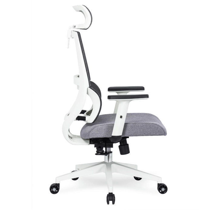 Fotel Biurowy Ergonomiczny Obrotowy NICKI Szary Nowoczesny
