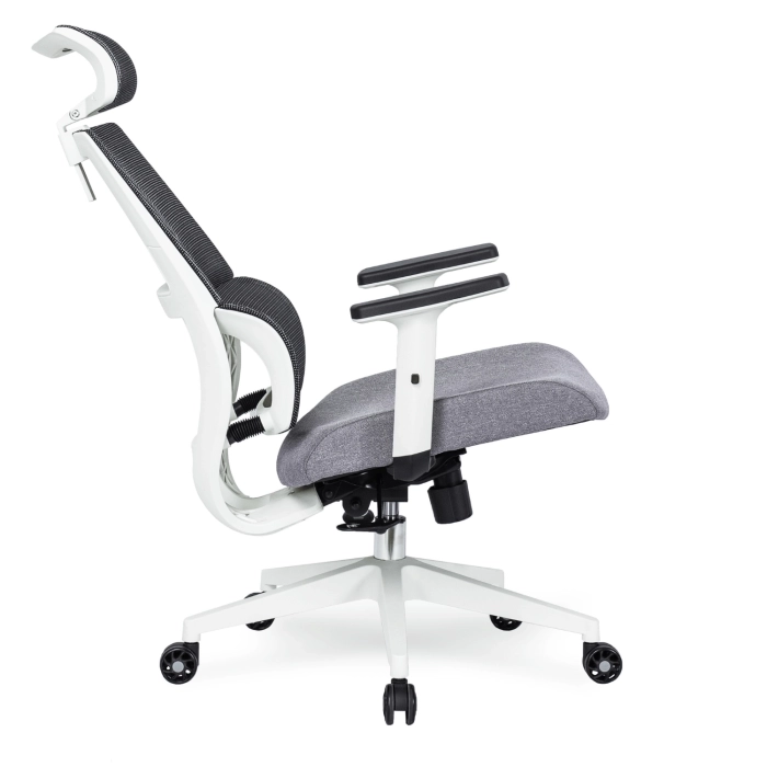 Fotel Biurowy Ergonomiczny Obrotowy NICKI Szary Nowoczesny