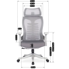 Fotel Obrotowy CARET 2 Ergonomiczny Szary
