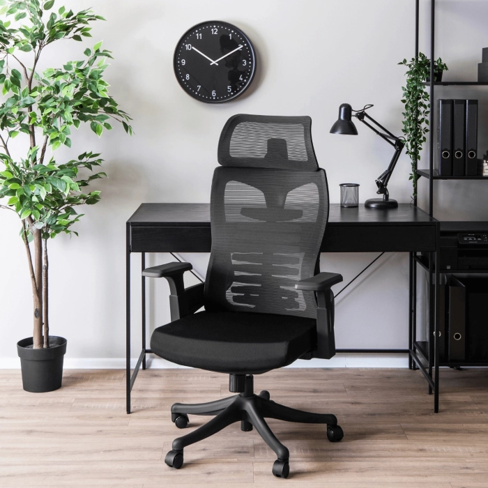 Fotel Obrotowy CARET Ergonomiczny Czarny