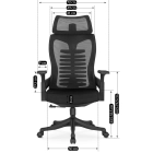 Fotel Obrotowy CARET Ergonomiczny Czarny