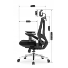 Fotel Obrotowy WILLY Ergonomiczny Czarny