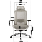 Fotel Obrotowy SKY Ergonomiczny Beżowy