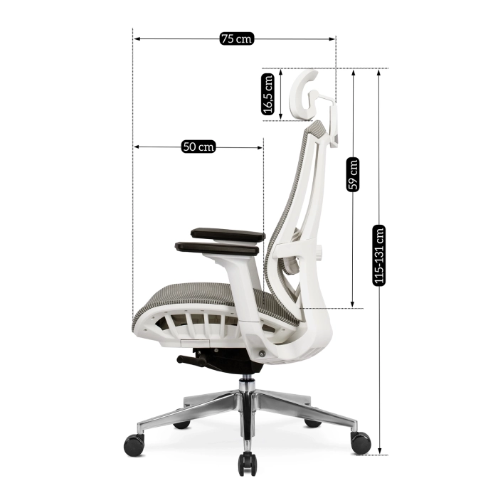 Fotel Obrotowy SKY Ergonomiczny Beżowy