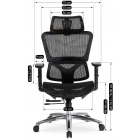 Fotel Obrotowy ROYAL Ergonomiczny Czarny