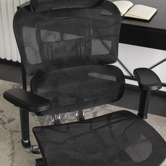 Fotel Obrotowy NINO Ergonomiczny Czarny