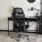 Fotel Obrotowy LITOS Ergonomiczny Czarny
