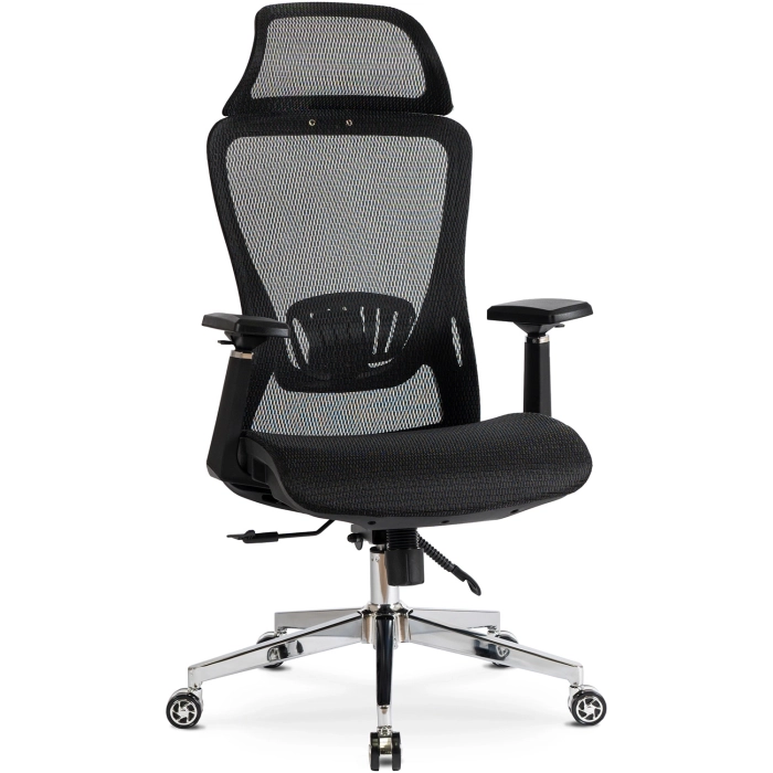 Fotel Obrotowy LITOS Ergonomiczny Czarny