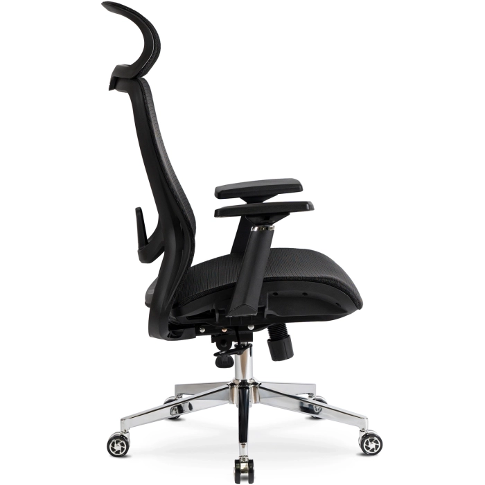 Fotel Obrotowy LITOS Ergonomiczny Czarny