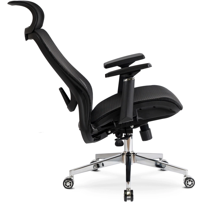 Fotel Obrotowy LITOS Ergonomiczny Czarny