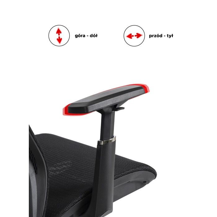 Fotel Obrotowy LITOS Ergonomiczny Czarny
