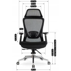 Fotel Obrotowy LITOS Ergonomiczny Czarny