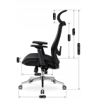 Fotel Obrotowy LITOS Ergonomiczny Czarny