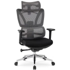 Fotel Obrotowy DELSIN Ergonomiczny Czarny Z Podnóżkiem
