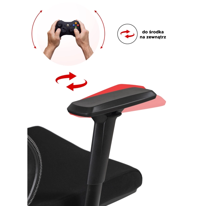 Fotel Obrotowy DELSIN Ergonomiczny Czarny Z Podnóżkiem