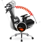 Fotel Obrotowy DELSIN Ergonomiczny Czarny Z Podnóżkiem