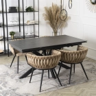 Stół BRUNO Ceramiczny Rozkładany 160-240 cm Czarny
