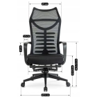 Fotel Obrotowy ACTON Ergonomiczny Czarny