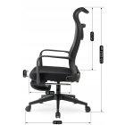 Fotel Obrotowy ACTON Ergonomiczny Czarny