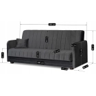 Sofa Rozkładana PORTO Szara
