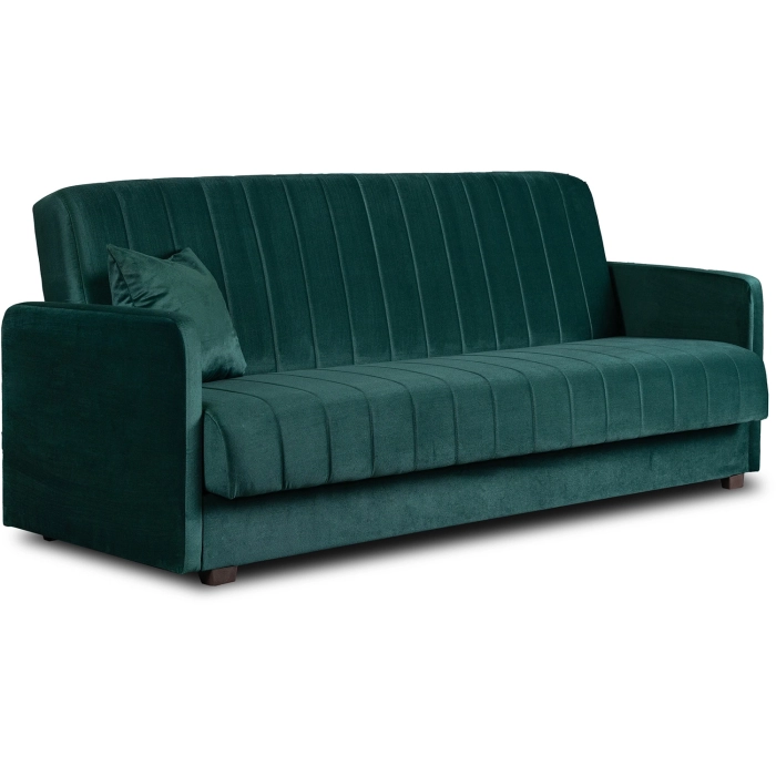 Sofa Rozkładana PORTO Zielona Welurowa