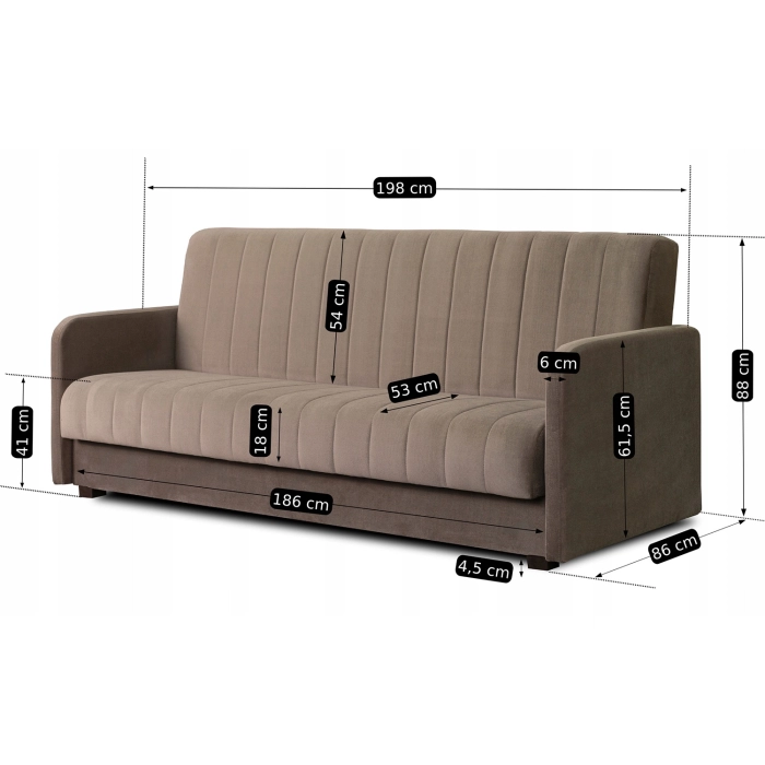 Sofa Rozkładana PORTO Beżowa