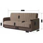 Sofa Rozkładana PORTO Beżowa