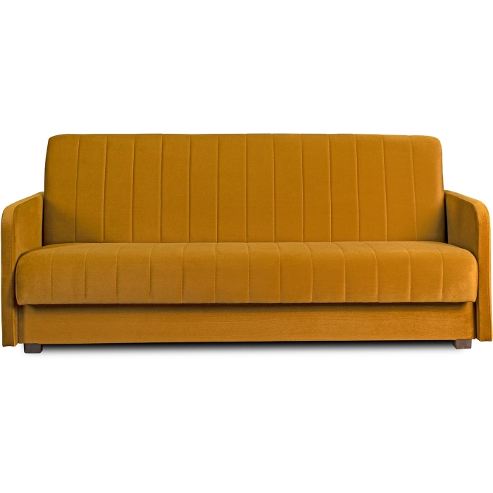 Sofa Rozkładana PORTO Musztardowa Welurowa