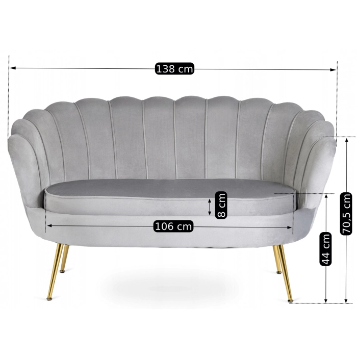 Sofa ZENDAYA Szara