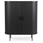 Komoda TRISH 100 cm Dwudrzwiowa Rozsuwana Czarna