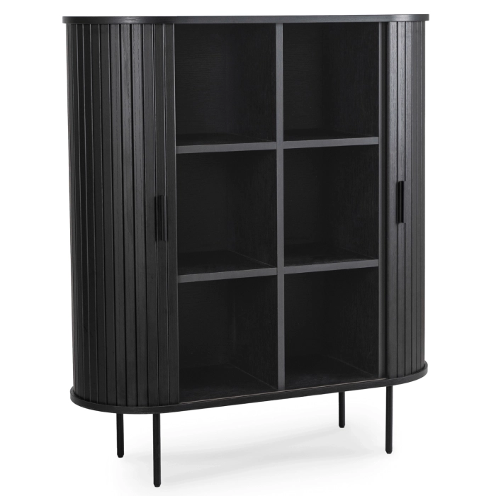 Komoda TRISH 100 cm Dwudrzwiowa Rozsuwana Czarna
