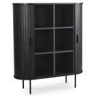 Komoda TRISH 100 cm Dwudrzwiowa Rozsuwana Czarna