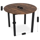Stół TEO 100 cm Dąb Rustykalny/Czarny