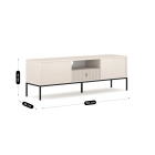 Szafka RTV MARCOS 154 cm Ryflowana Kaszmir