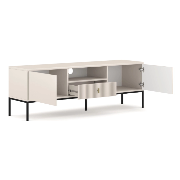 Szafka RTV MARCOS 154 cm Ryflowana Kaszmir