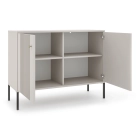 Komoda SOFT 104 cm Dwudrzwiowa Ryflowana Kaszmir