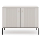 Komoda SOFT 104 cm Dwudrzwiowa Ryflowana Kaszmir