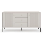 Komoda SOFT 154 cm Dwudrzwiowa Ryflowana Kaszmir