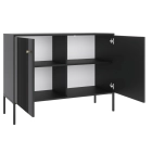 Komoda SOFT 104 cm Dwudrzwiowa Ryflowana Czarna