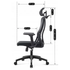 Fotel Obrotowy JULIET Ergonomiczny Czarny