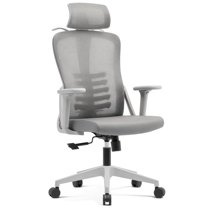 Fotel Obrotowy JULIET Ergonomiczny Szary