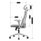 Fotel Obrotowy JULIET Ergonomiczny Szary