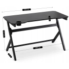 Biurko Gamingowe BLECK 120 cm Czarne
