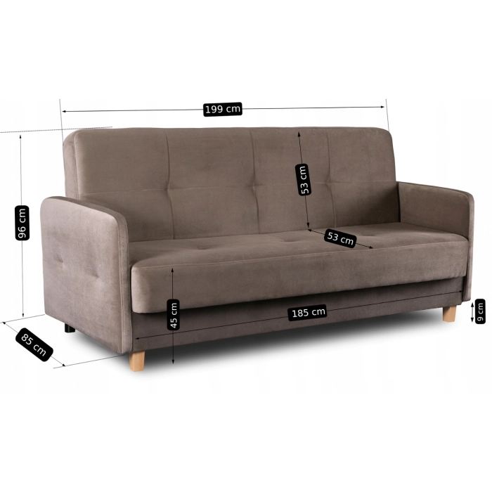 Sofa Rozkładana CUBA Beżowa