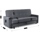 Sofa Rozkładana ALUNA Szara