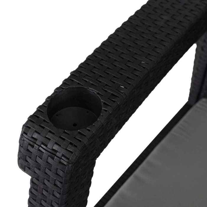 Sofa Ogrodowa FLINT Technorattan Czarna