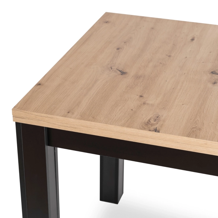 Stół MAX Rozkładany 80-160 cm Dąb Artisan/Czarny