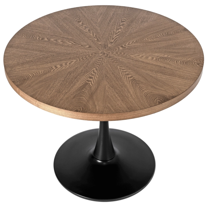 Stół LINO 100 cm Orzech/Czarny